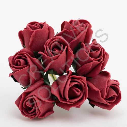 FR-0915 - Scarlet 3cm Colourfast Foam Roses
